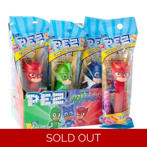 PEZ PJ Masks Sweets Dispenser Plus 2 Fruit Candy Refill Packs - 16.4g